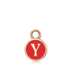 Colgante Acero Dorado Mujer CHA0001DOERY Letra Y Enamel Roja