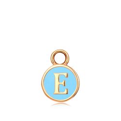Colgante Acero Dorado Mujer CHA0001DOETE Letra E Enamel Turquesa