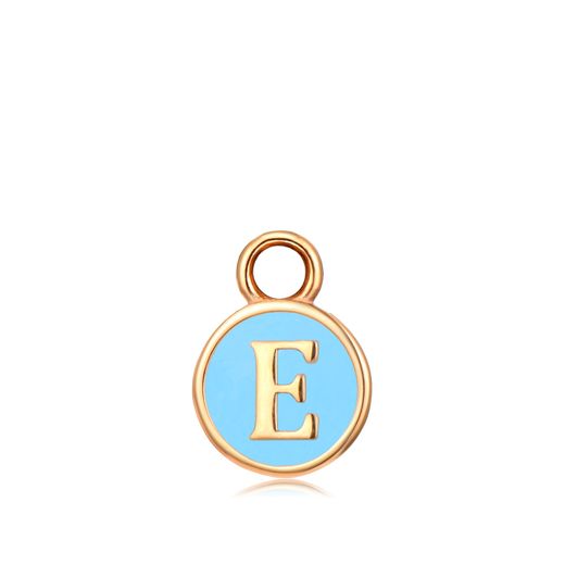 Colgante Acero Dorado Mujer CHA0001DOETE Letra E Enamel Turquesa