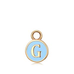 Colgante Acero Dorado Mujer CHA0001DOETG Letra G Enamel Turquesa
