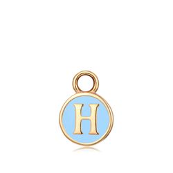 Colgante Acero Dorado Mujer CHA0001DOETH Letra H Enamel Turquesa