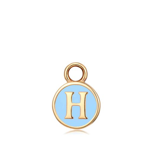 Colgante Acero Dorado Mujer CHA0001DOETH Letra H Enamel Turquesa