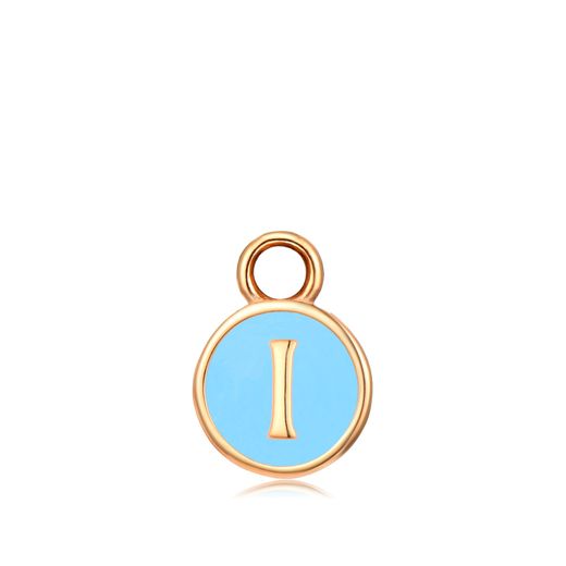 Colgante Acero Dorado Mujer CHA0001DOETI Letra I Enamel Turquesa