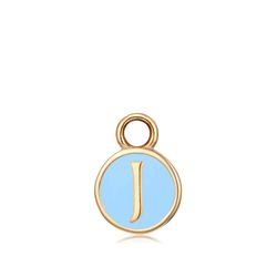 Colgante Acero Dorado Mujer CHA0001DOETJ Letra J Enamel Turquesa