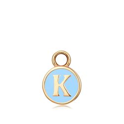 Colgante Acero Dorado Mujer CHA0001DOETK Letra K Enamel Turquesa