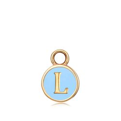 Colgante Acero Dorado Mujer CHA0001DOETL Letra L Enamel Turquesa