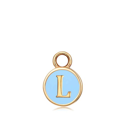 Colgante Acero Dorado Mujer CHA0001DOETL Letra L Enamel Turquesa