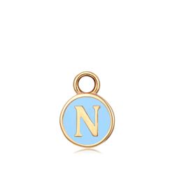 Colgante Acero Dorado Mujer CHA0001DOETN Letra N Enamel Turquesa