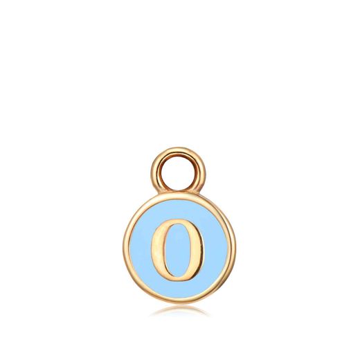 Colgante Acero Dorado Mujer CHA0001DOETO Letra O Enamel Turquesa