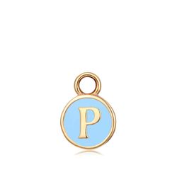 Colgante Acero Dorado Mujer CHA0001DOETP Letra P Enamel Turquesa