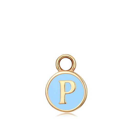 Colgante Acero Dorado Mujer CHA0001DOETP Letra P Enamel Turquesa
