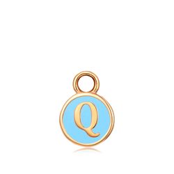 Colgante Acero Dorado Mujer CHA0001DOETQ Letra Q Enamel Turquesa