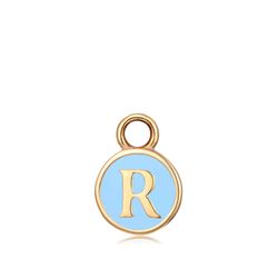 Colgante Acero Dorado Mujer CHA0001DOETR Letra R Enamel Turquesa