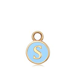 Colgante Acero Dorado Mujer CHA0001DOETS Letra S Enamel Turquesa