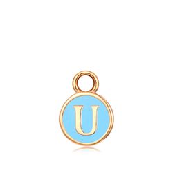 Colgante Acero Dorado Mujer CHA0001DOETU Letra U Enamel Turquesa