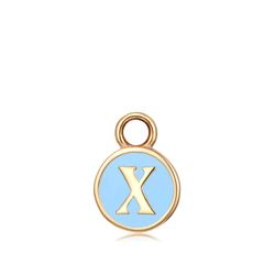Colgante Acero Dorado Mujer CHA0001DOETX Letra X Enamel Turquesa