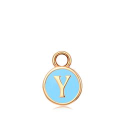 Colgante Acero Dorado Mujer CHA0001DOETY Letra Y Enamel Turquesa