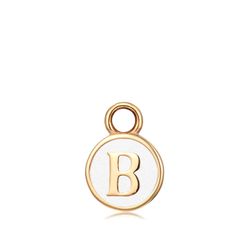 Colgante Acero Dorado Mujer CHA0001DOEWB Letra B Enamel Blanco