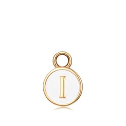 Colgante Acero Dorado Mujer CHA0001DOEWI Letra I Enamel Blanco