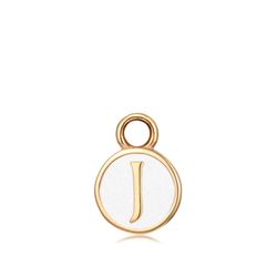 Colgante Acero Dorado Mujer CHA0001DOEWJ Letra J Enamel Blanco