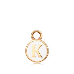 Colgante Acero Dorado Mujer CHA0001DOEWK Letra K Enamel Blanco