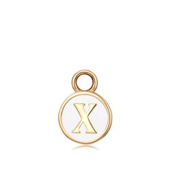 Colgante Acero Dorado Mujer CHA0001DOEWX Letra X Enamel Blanco