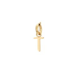 Colgante Acero Dorado Mujer CHA0002DOT Letra T