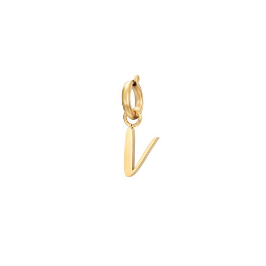 Colgante Acero Dorado Mujer CHA0002DOV Letra V