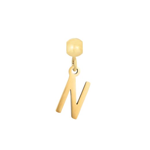 Colgante Acero Dorado Mujer CHA0005DON Letra N