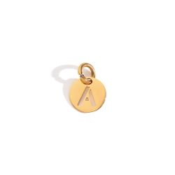 Colgante Acero Dorado Mujer CHA0019DOA Letra A 8mm
