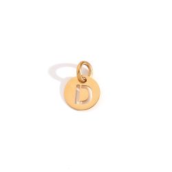 Colgante Acero Dorado Mujer CHA0019DOD Letra D 8mm