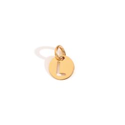 Colgante Acero Dorado Mujer CHA0019DOL Letra L 8mm