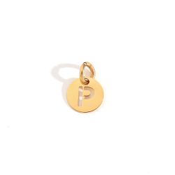 Colgante Acero Dorado Mujer CHA0019DOP Letra P 8mm