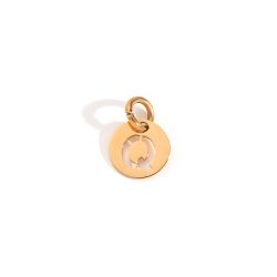 Colgante Acero Dorado Mujer CHA0019DOQ Letra Q 8mm