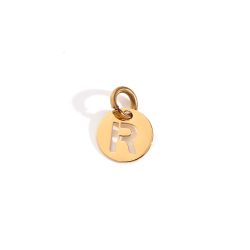 Colgante Acero Dorado Mujer CHA0019DOR Letra R 8mm
