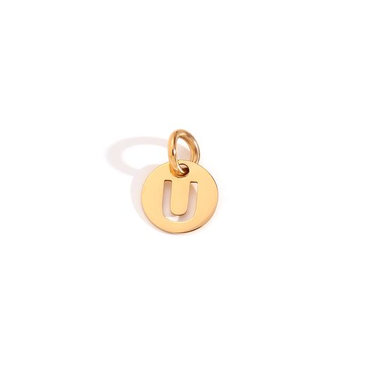 Colgante Acero Dorado Mujer CHA0019DOU Letra U 8mm