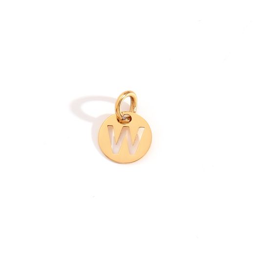 Colgante Acero Dorado Mujer CHA0019DOW Letra W 8mm