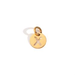 Colgante Acero Dorado Mujer CHA0019DOX Letra X 8mm