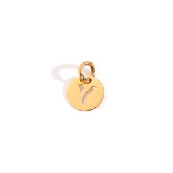 Colgante Acero Dorado Mujer CHA0019DOY Letra Y 8mm