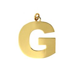 Colgante Acero Dorado Mujer CHA0021DOG Letra G 20mm
