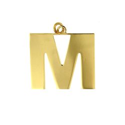 Colgante Acero Dorado Mujer CHA0021DOM Letra M 20mm