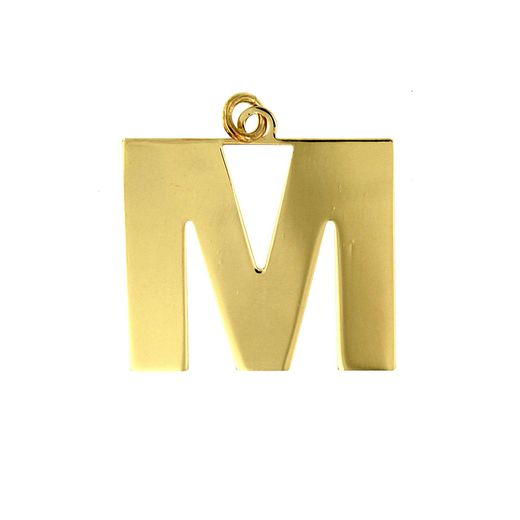 Colgante Acero Dorado Mujer CHA0021DOM Letra M 20mm