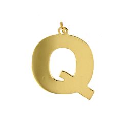 Colgante Acero Dorado Mujer CHA0021DOQ Letra Q 20mm