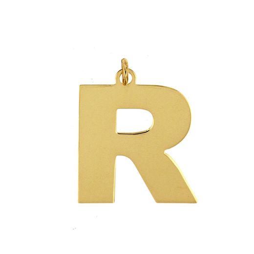 Colgante Acero Dorado Mujer CHA0021DOR Letra R 20mm