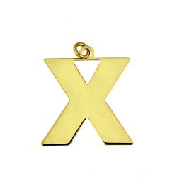 Colgante Acero Dorado Mujer CHA0021DOX Letra X 20mm