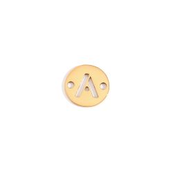 Colgante Entrepieza Acero Dorado Mujer MOA0001DOA Letra A 8mm