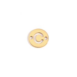 Colgante Entrepieza Acero Dorado Mujer MOA0001DOC Letra C 8mm