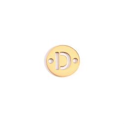 Colgante Entrepieza Acero Dorado Mujer MOA0001DOD Letra D 8mm