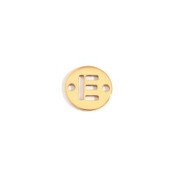 Colgante Entrepieza Acero Dorado Mujer MOA0001DOE Letra E 8mm