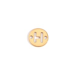 Colgante Entrepieza Acero Dorado Mujer MOA0001DOH Letra H 8mm